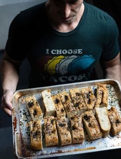 Furikake focaccia