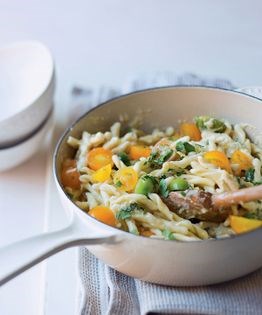 Fusilli with artichoke cream