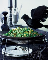 Fusilli with asparagus, zucchini and basil-mint pesto