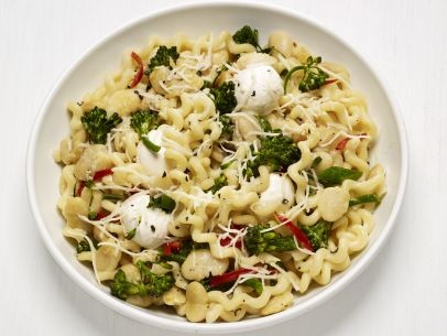 Fusilli with broccolini and beans