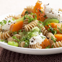 Fusilli with pumpkin and herb ricotta