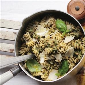 Fusilli with walnut pesto