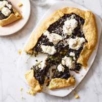 Galette with spring greens and ginger