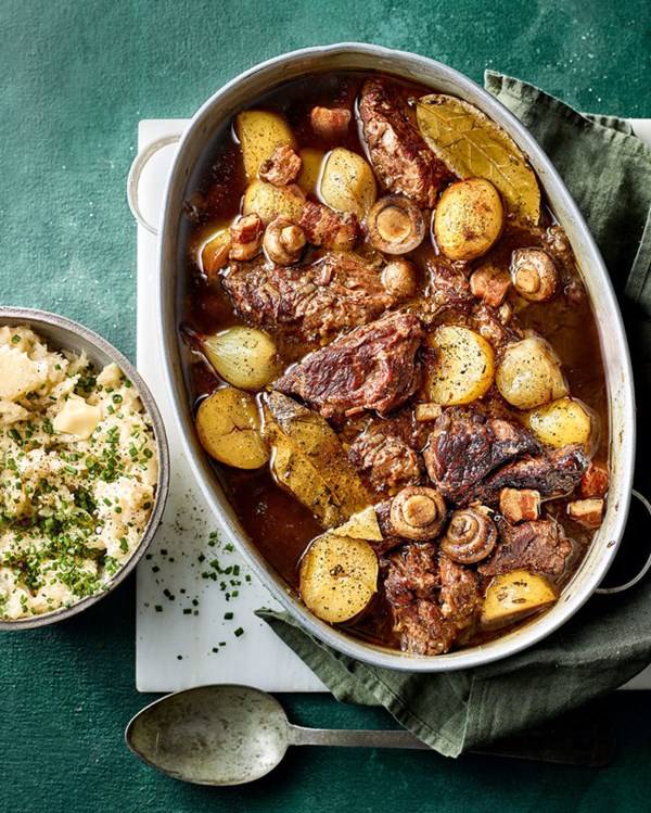 Galvin at Windows beef Bourguignon with crushed celeriac 