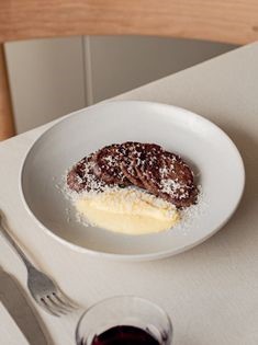 Game boudin with polenta