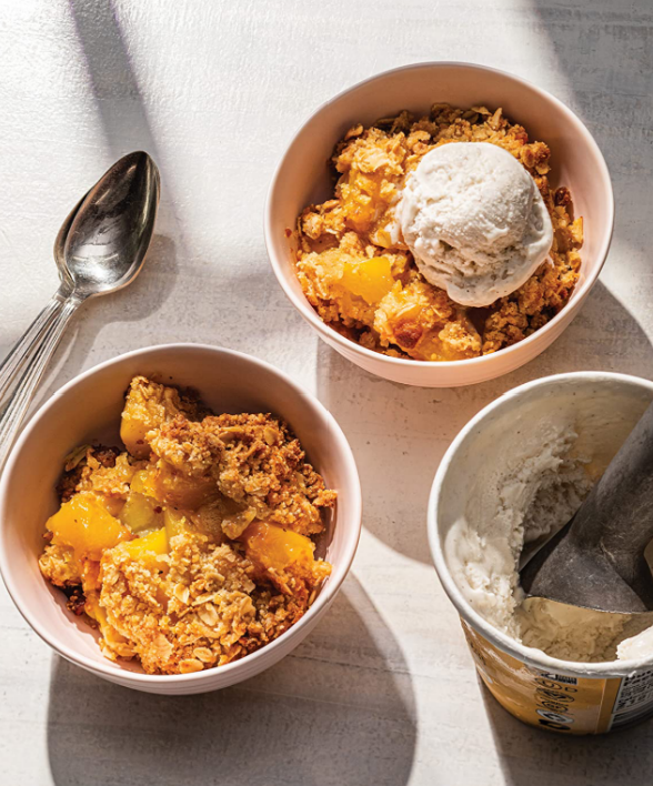 Garam masala-spiced mango crisp