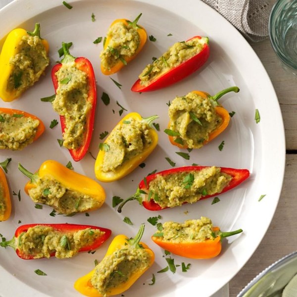 Garbanzo-stuffed mini peppers