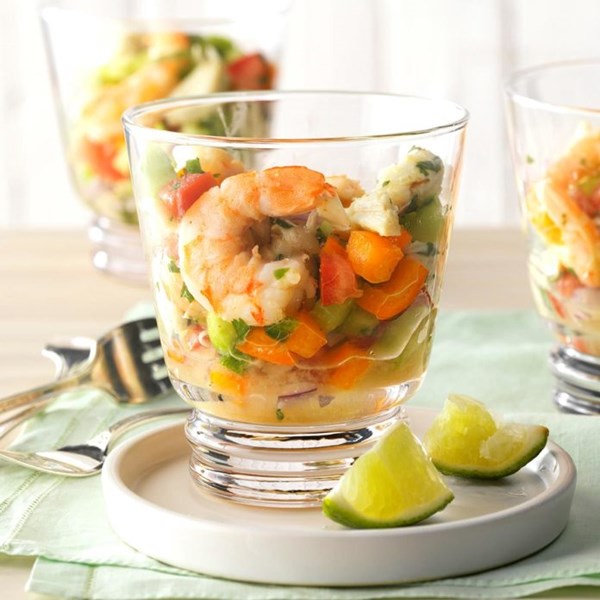 Garden fresh seafood cocktail
