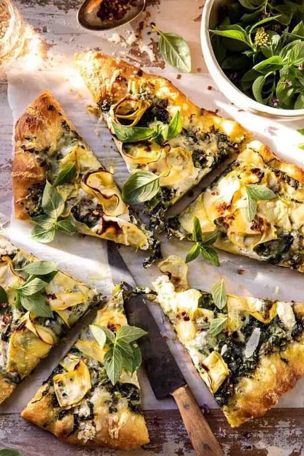 Garden greens goddess pizza