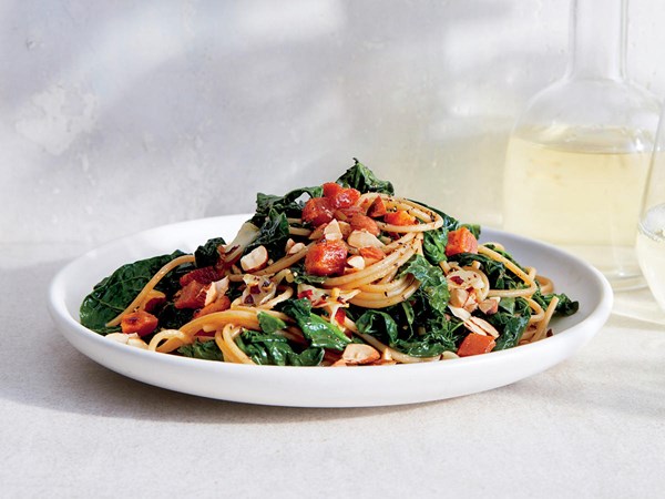 Garden greens pasta