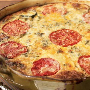 Garden vegetable crustless quiche