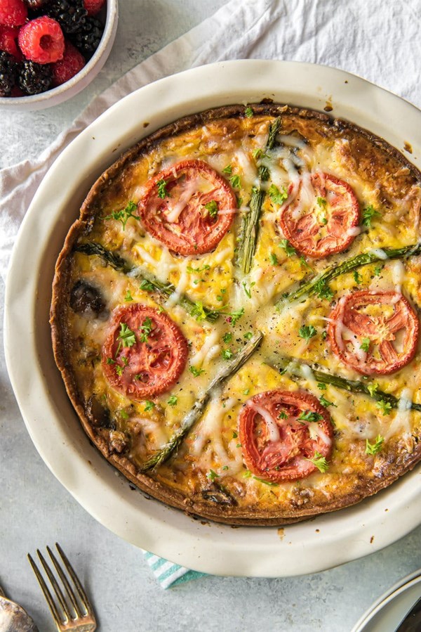 Garden vegetable quiche