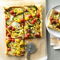 Garden vegetable tart