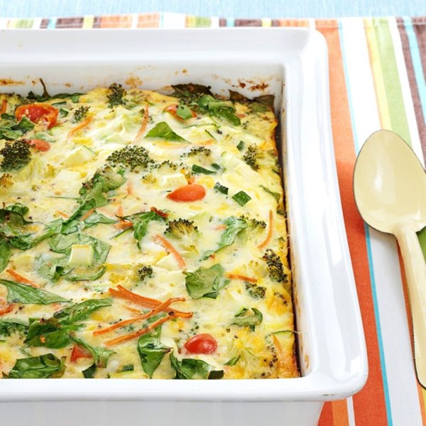 Garden veggie egg bake