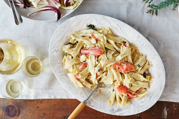 Garganelli with lobster and caramelized fennel purée
