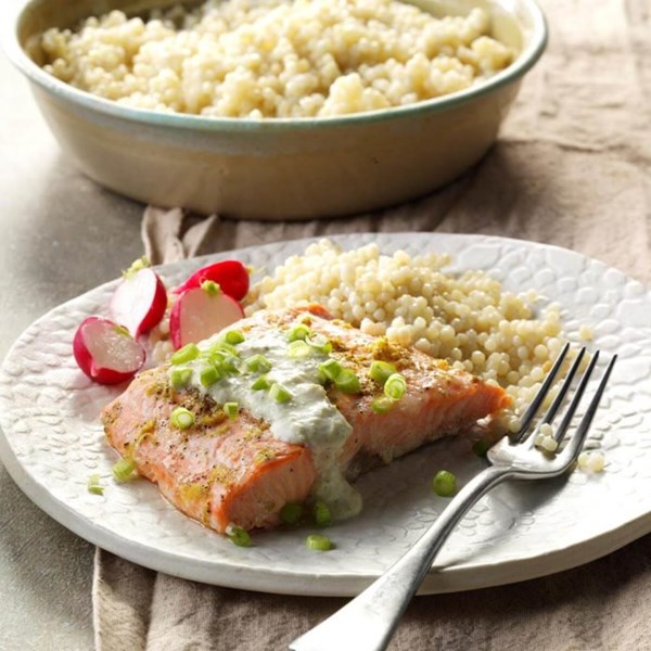 Garlic & herb artichoke salmon