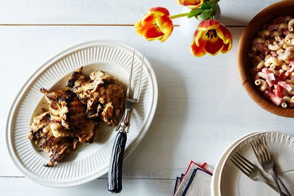 Garlic & herb marinated chicken thighs