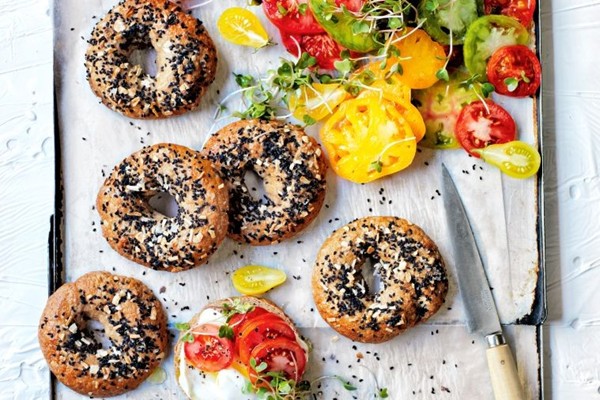 Garlic & rye bagels