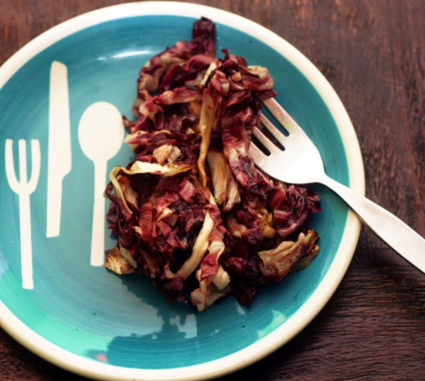 Garlic-anchovy roasted radicchio