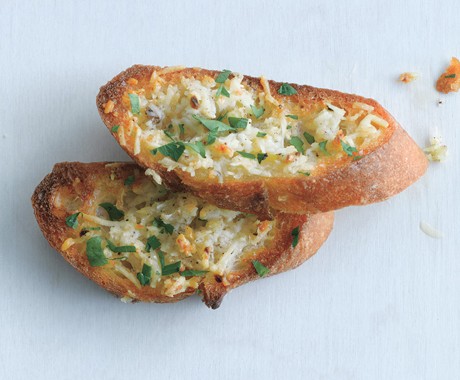 Garlic and cheese crostini