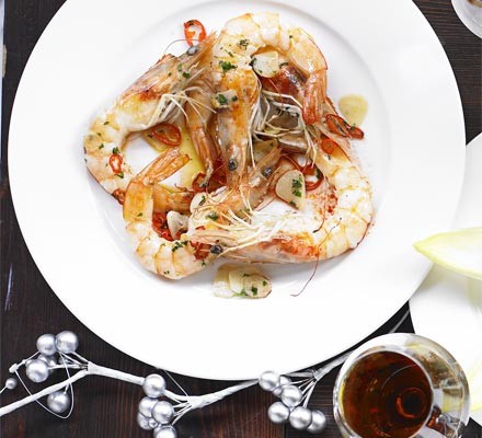Garlic and chilli prawns