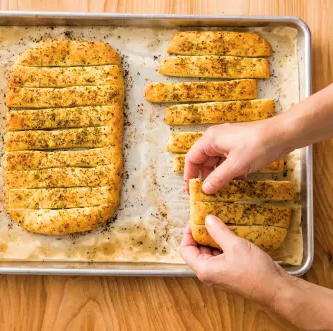 Garlic and herb breadsticks