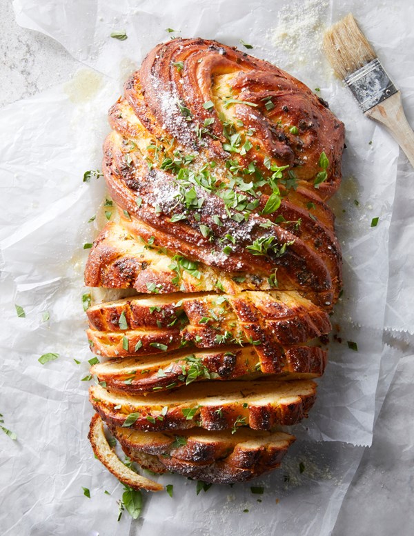 Garlic and herb swirl bread