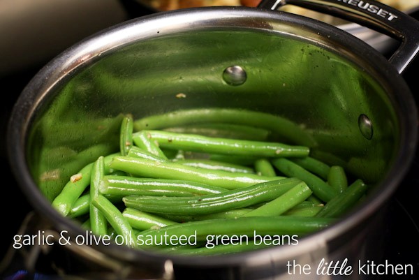 Garlic and olive oil sautéed green beans