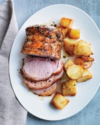 Garlic-and-rosemary roast pork loin