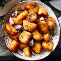 Garlic and rosemary roasties