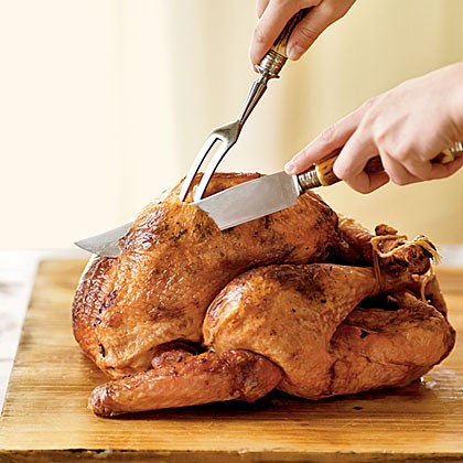Garlic and rosemary slow-roasted turkey