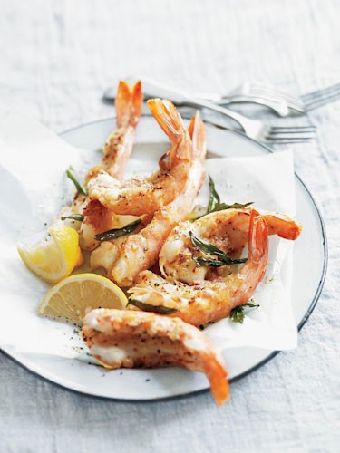 Garlic and tarragon prawns