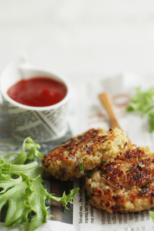 Garlic and thyme quinoa patties