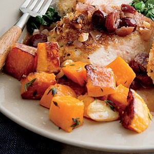 Garlic and thyme roasted butternut squash