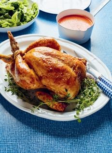 Garlic and tomato roast chicken