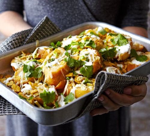 Garlic bread nachos