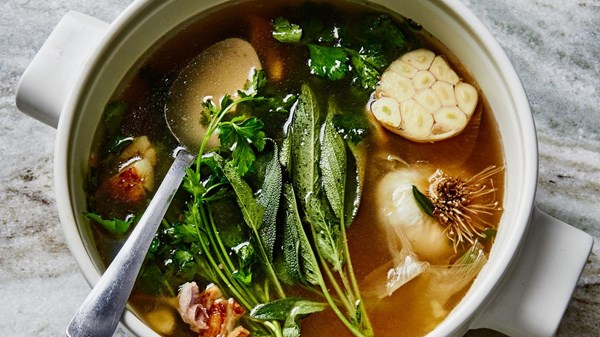 Garlic broth