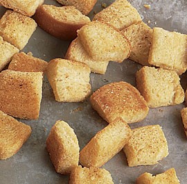 Garlic-butter croutons