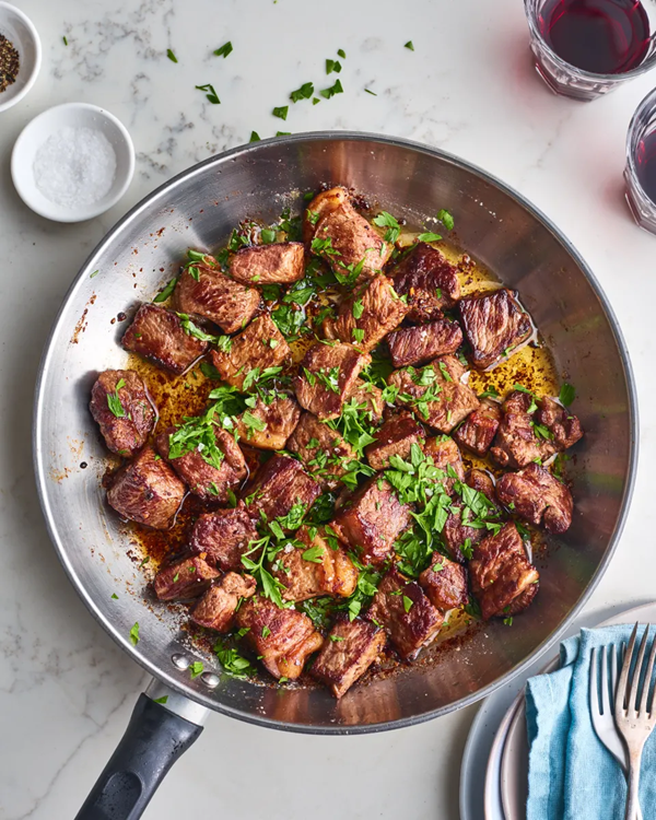 Garlic butter steak bites
