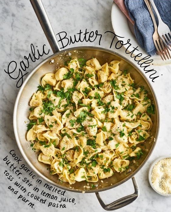 Garlic butter tortellini