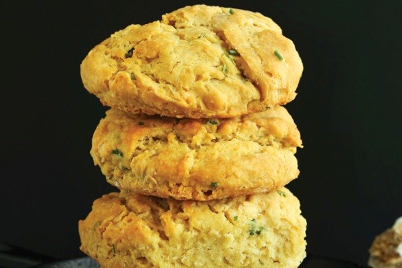 Garlic "cheddar" herb biscuits