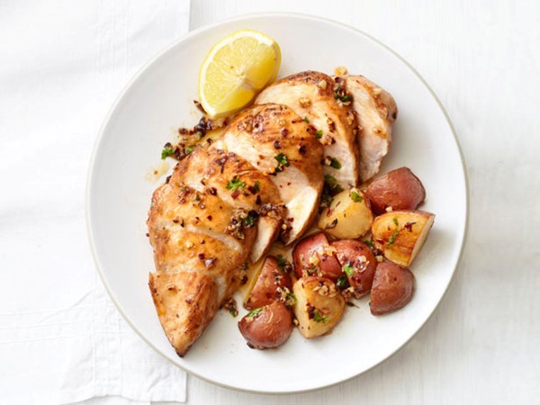 Garlic chicken and potatoes