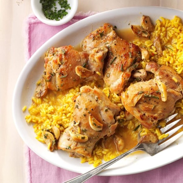 Garlic chicken with herbs