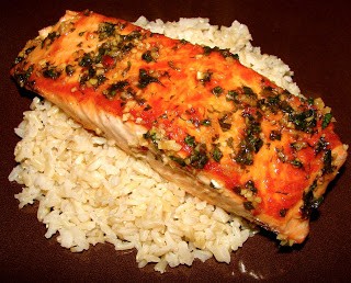 Garlic ginger basil salmon