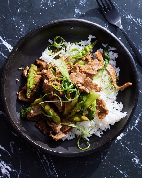 Garlic ginger steak stir fry 