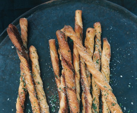 Garlic herb bread twists