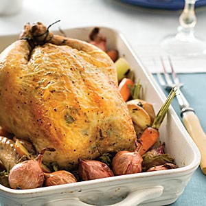 Garlic-herb roasted chicken