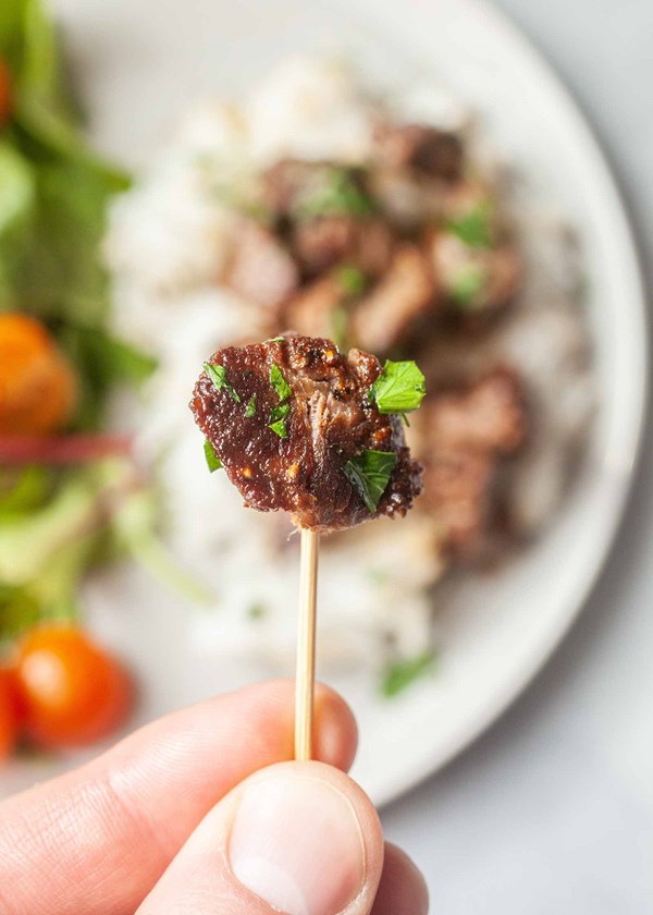 Garlic herb steak bites