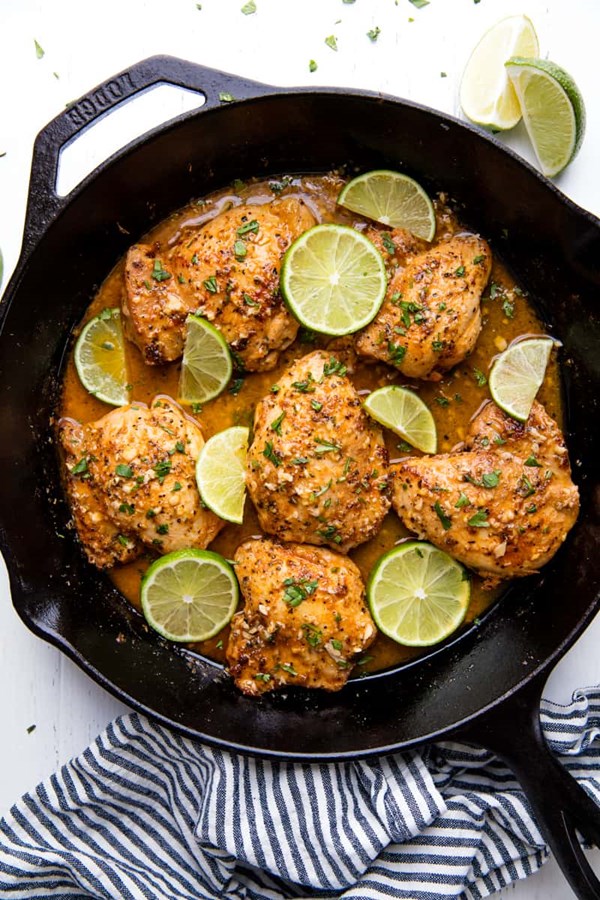 Garlic-lime skillet chicken