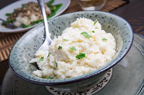 Garlic mashed cauliflower